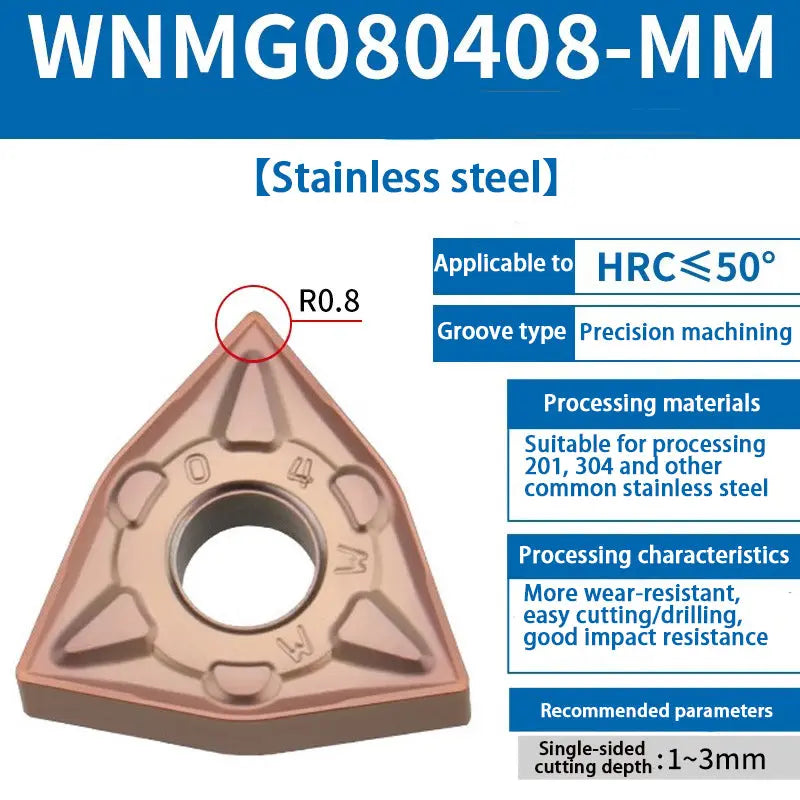 72-WNMG080404/08 Peach-shaped external turning tool head Shandong Denso Pricision Tools Co.,Ltd.